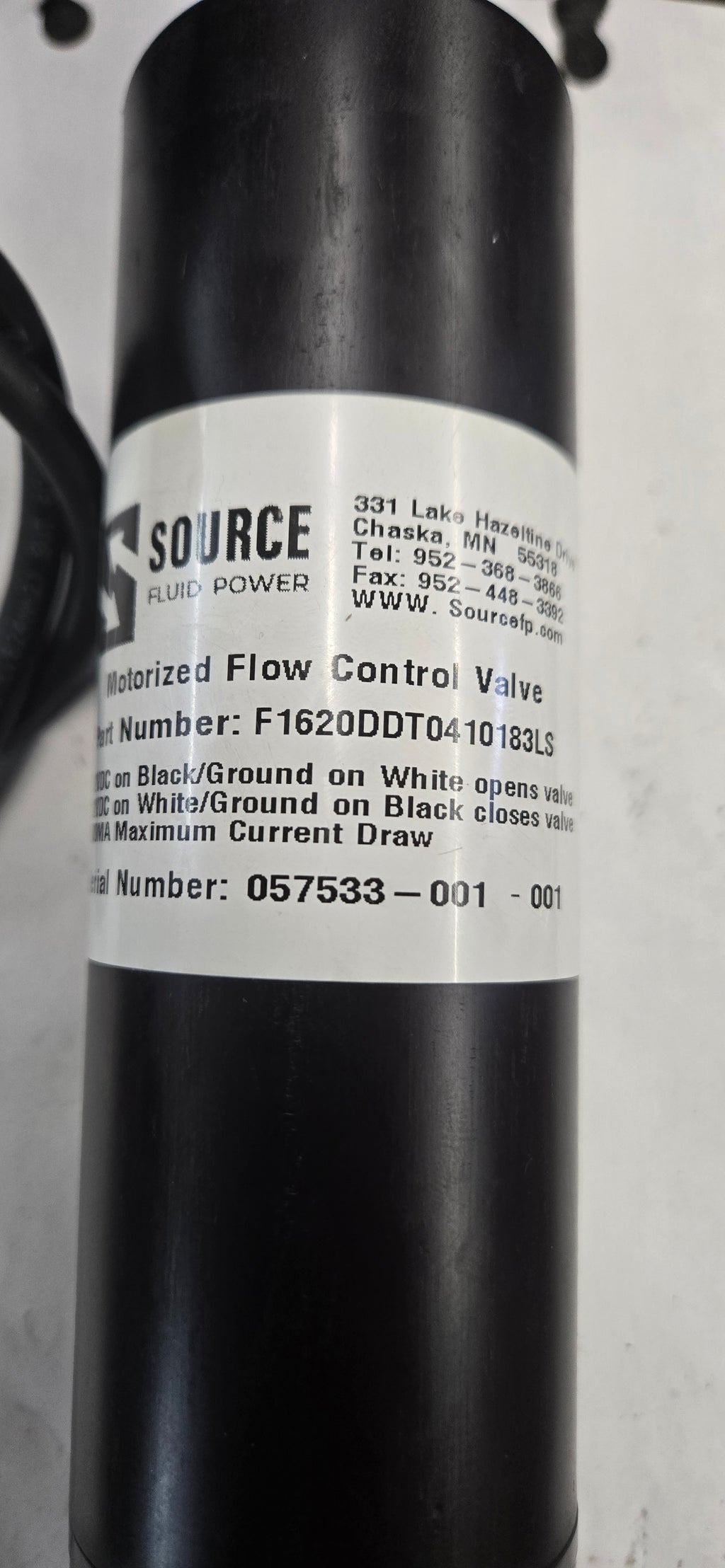 Source Fluid Power motorized flow control F16